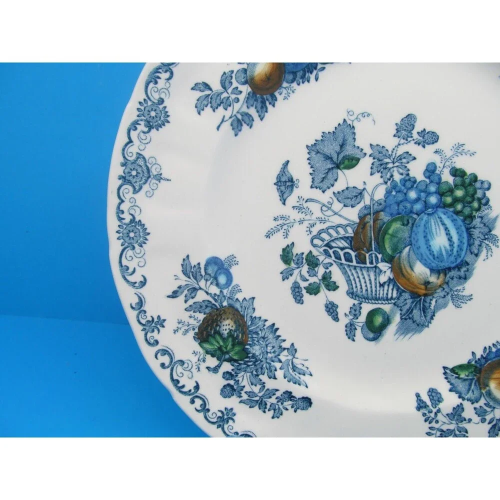 Masons Fruit Basket Blue 9
